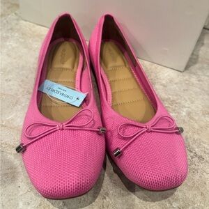 Cynthia Rowley Pink Bow Flats